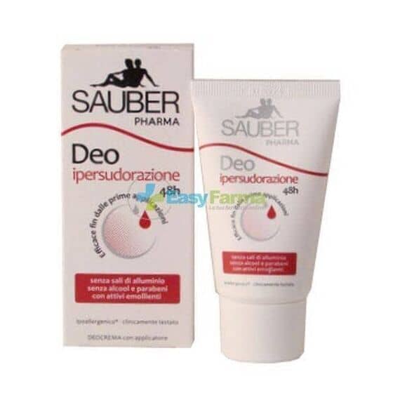 Sauber Pharma Deo Ipersudorazione 48h Deocrema 30ml | Acquista Online su Farmaclick