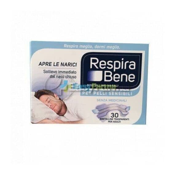 Respira Bene Naso Chiuso Cerotto Pelli Sensibili 30 Cerotti | Acquista Online su Farmaclick