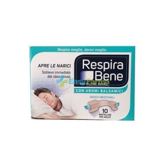 Respira Bene 10 Cerotti Nasali Adulti Balsamici | Acquista Online su Farmaclick