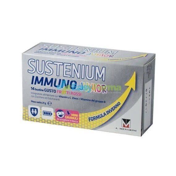 Sustenium Immuno Junior Integratore per Stanchezza e Affaticamento 14 Bustine | Acquista Online su Farmaclick