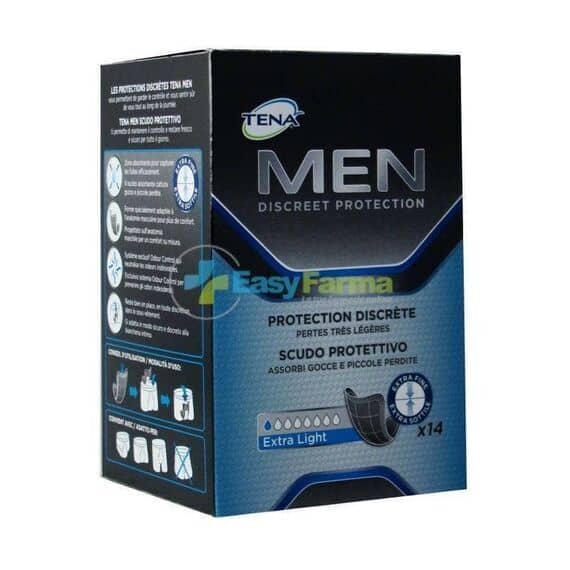Tena Men Scudo Protettivo Nero Extra Light 14 Pezzi | Acquista Online su Farmaclick