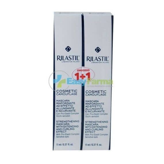 Rilastil Cosmetic Camouflage Mascara Nero Rinforzante Allungante Incurvante 11 Ml + 1 in Omaggio | Acquista Online su Farmaclick