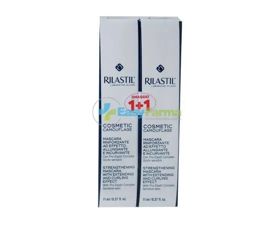 Rilastil Cosmetic Camouflage Mascara Nero Rinforzante Allungante Incurvante 11 ml + 1 gratis