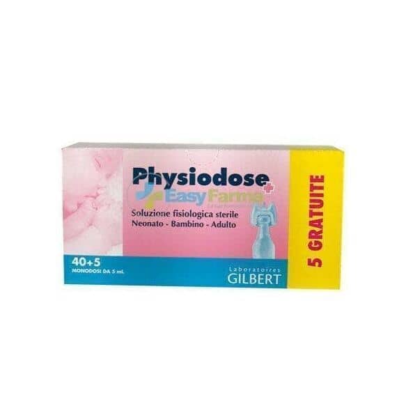 Physiodose Soluzione Fisiologica Sterile 40 Monodosi da 5 Ml + 5 Monodosi in Omaggio | Acquista Online su Farmaclick
