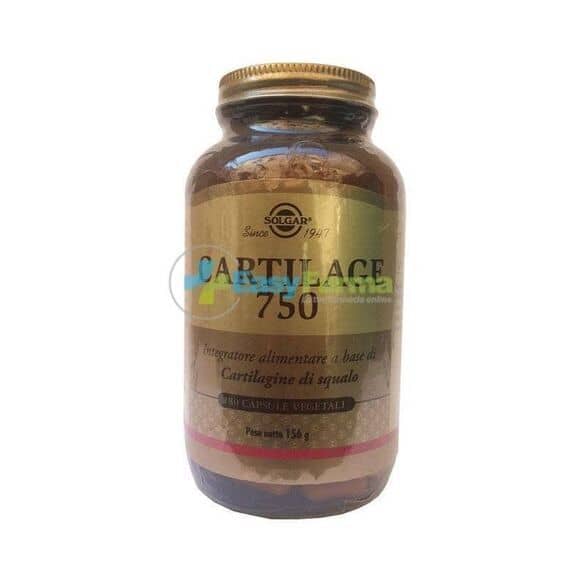 Solgar Cartilage 750 Integratore per le Articolazioni 180 Capsule | Acquista Online su Farmaclick