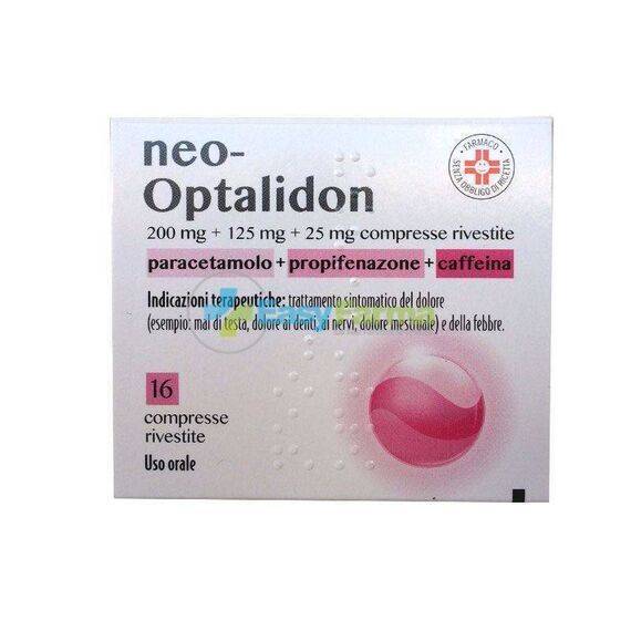 Neo Optalidon 200mg + 125mg + 25mg 16 Compresse Rivestite | Acquista Online su Farmaclick