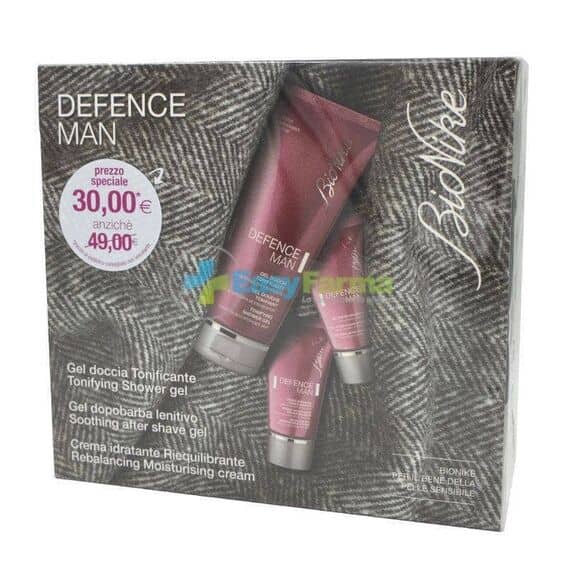 Bionike Defence Man Kit Gel Doccia 200 Ml + Gel Dopobarba 50 Ml + Crema Idratante 50 Ml | Acquista Online su Farmaclick