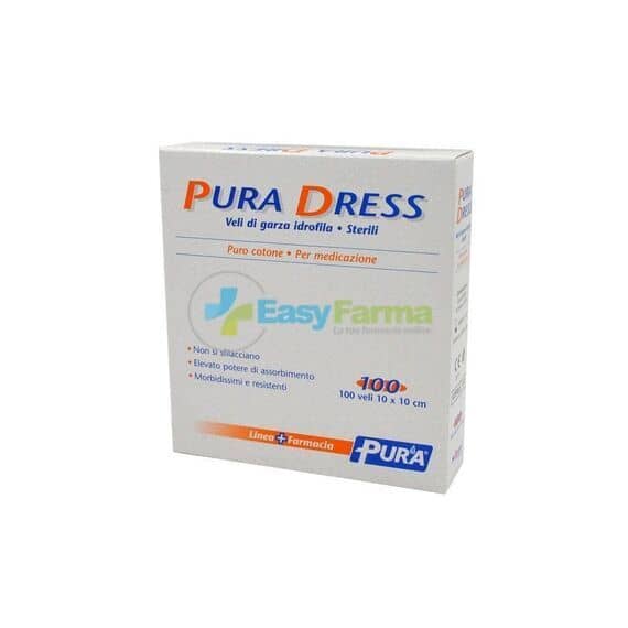 Pura Dress Veli di Garza Idrofila Sterili Puro Cotone per Medicazione 100 10 X 10 Cm | Acquista Online su Farmaclick