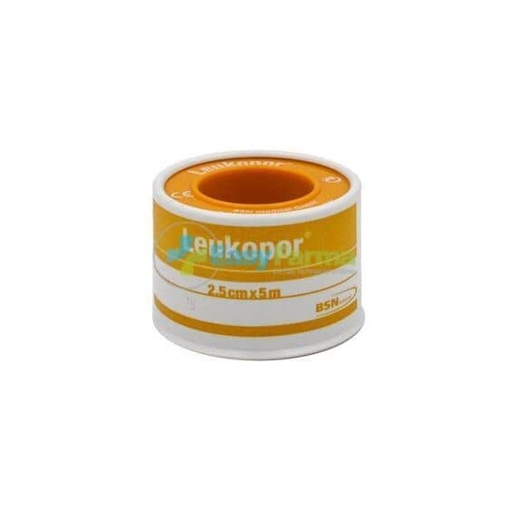 Cerotto Adesivo Ipoallergenico Leukopor. Supporto: Tessuto Non Tessuto Bianco di Poliestere e Viscosa Adesivo Poliacrilico Senza Resine e Gomme Naturali. 2,5x500cm Mutuabile | Acquista Online su Farmaclick