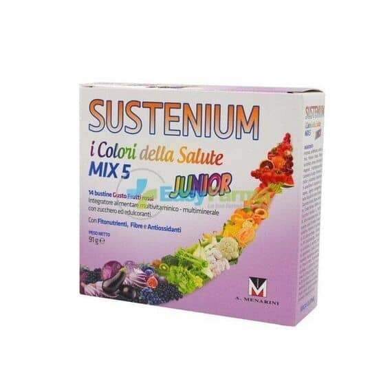 Sustenium i Colori della Salute Mix 5 Junior 14 Bustine Frutti Rossi | Acquista Online su Farmaclick