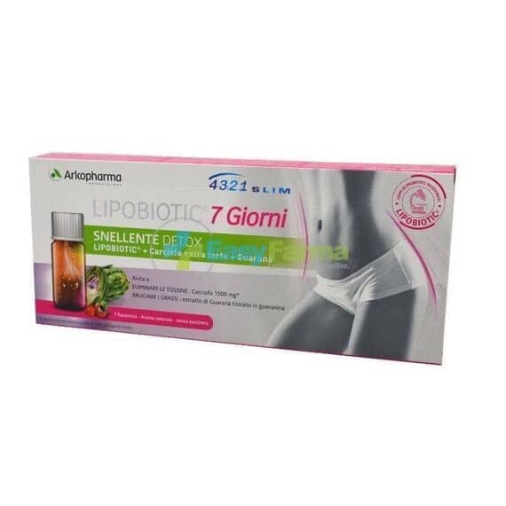 Arkopharma Lipobiotic 7 Giorni 4321 Snellente Detox 7 Flaconcini da 10 Ml | Acquista Online su Farmaclick