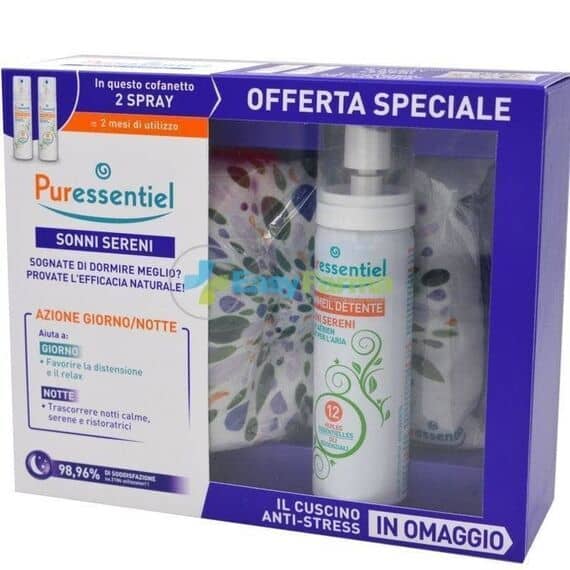 Puressentiel Cofanetto Sonni Sereni 2 Spray + Cuscino Anti Stress in Omaggio | Acquista Online su Farmaclick