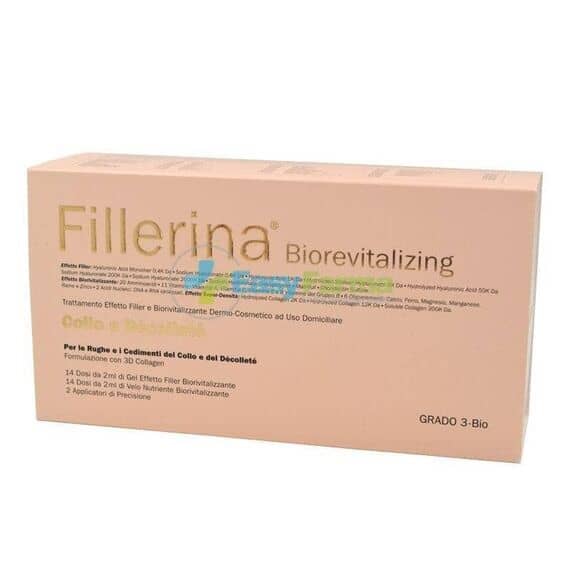 Fillerina Collo e Decollete Trattamento Filler Biorevitalizing Grado 3 Bio Flac 30+30 Ml | Acquista Online su Farmaclick