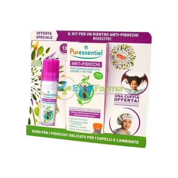 Puressentiel Kit Trattamento Completo Anti Pidocchi Lozione 100 Ml + Spray 75 Ml+ Cuffia Omaggio | Acquista Online su Farmaclick