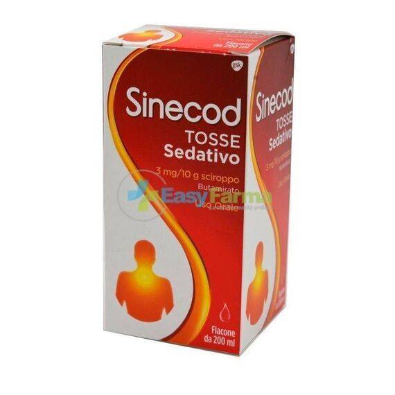 Sinecod Tosse Sedativo 3mg / 10g Sciroppo Butamirato 200 Ml | Acquista Online su Farmaclick