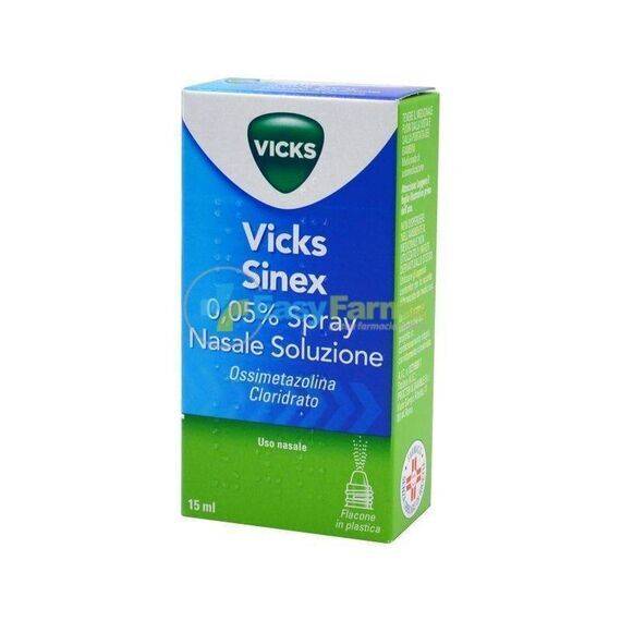 Vicks Sinex 0.05% Spray Nasale Soluzione Ossimetazolina Cloridrato 15ml | Acquista Online su Farmaclick