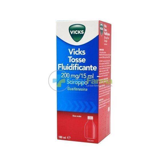 Vicks Tosse Fluidificante 200 Mg / 15 Ml Sciroppo 180 Ml | Acquista Online su Farmaclick