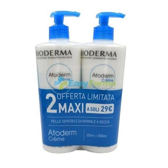 Bioderma Atoderm Crema Ultra Nutriente Pelle Sensibile 500 Ml + 500 Ml Maxi | Acquista Online su Farmaclick