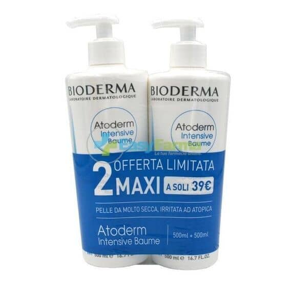 Bioderma Atoderm Intensive Baume Pelle Molto Secca Atopica e Irritata 500 Ml + 500 Ml Maxi | Acquista Online su Farmaclick