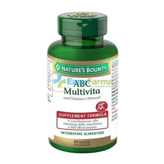 Nature's Bounty Abc Multivita Integratore Alimentare di Vitamine e Minerali 60 Tavolette | Acquista Online su Farmaclick