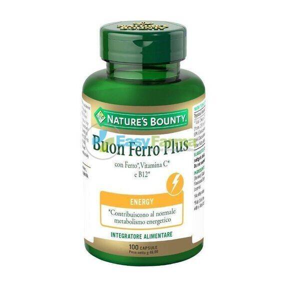 Nature's Bounty Buon Ferro Plus Integratore di Ferro 100 Capsule | Acquista Online su Farmaclick