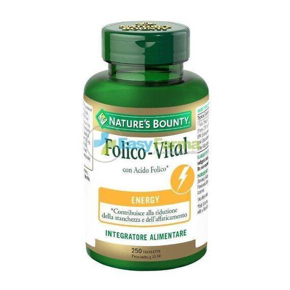 Nature's Bounty Folico Vital Integratore per la Gravidanza 250 Tavolette | Acquista Online su Farmaclick
