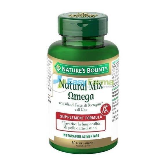Nature's Bounty Natural Mix Omega Integratore per la Funzionalitã di Pelle e Articolazioni 60 Perle Softgels | Acquista Online su Farmaclick