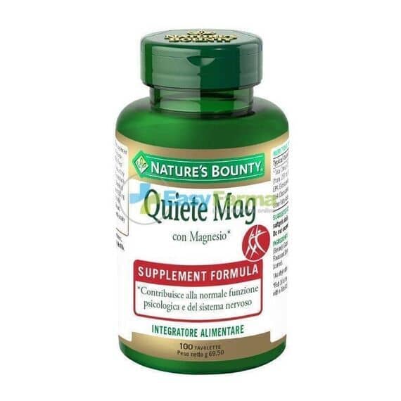 Nature's Bounty Quiete Mag Integratore di Magnesio per la Stanchezza100 Tavolette | Acquista Online su Farmaclick