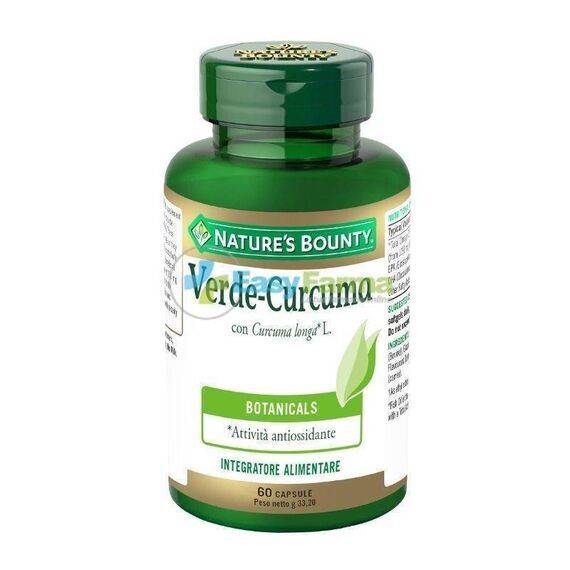 Nature's Bounty Verde Curcuma Integratore Antiossidante 60 Capsule | Acquista Online su Farmaclick
