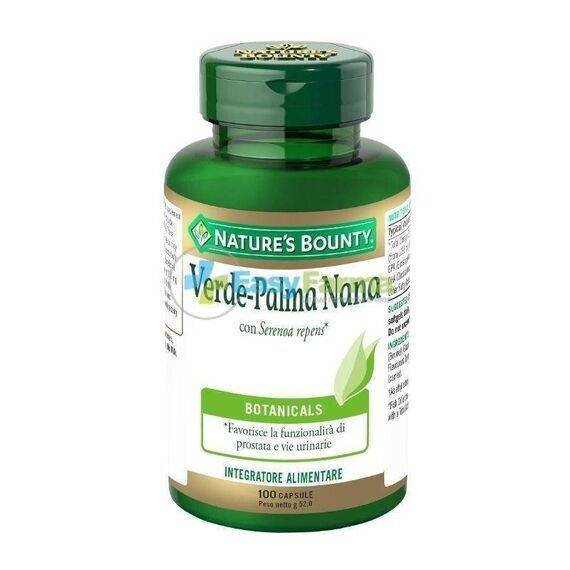 Nature's Bounty Verde Palma Nana Integratore Alimentare per Prostata e Vie Urinarie 100 Capsule | Acquista Online su Farmaclick