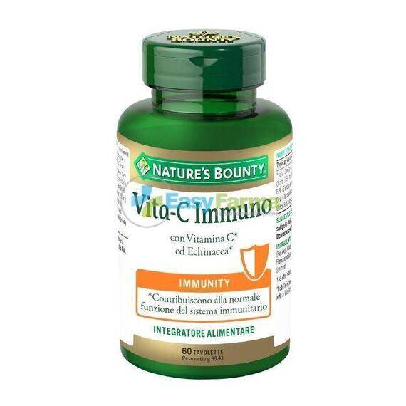 Nature's Bounty Vita C Immuno Integratore Alimentare per il Sistema Immunitario 60 Tavolette | Acquista Online su Farmaclick