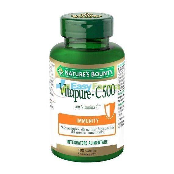 Nature's Bounty Vitapure C 500 Integratore Alimentare per il Sistema Immunitario 100 Tavolette | Acquista Online su Farmaclick