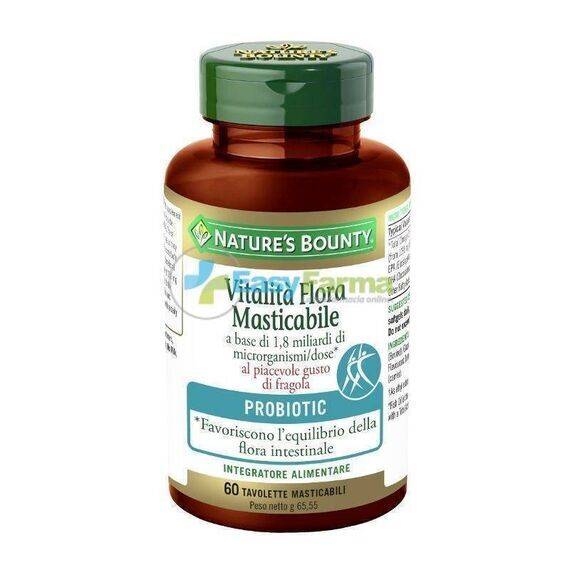 Nature's Bounty Vitalitã Flora Masticabile Integratore per la Flora Intestinale 60 Tavolette Masticabili | Acquista Online su Farmaclick