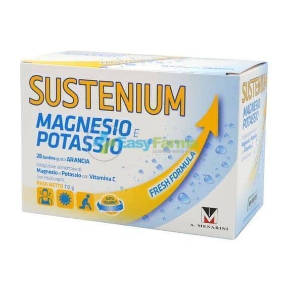Sustenium Magnesio e Potassio Fresh Formula Integratore 28 Bustine Gusto Arancia | Acquista Online su Farmaclick