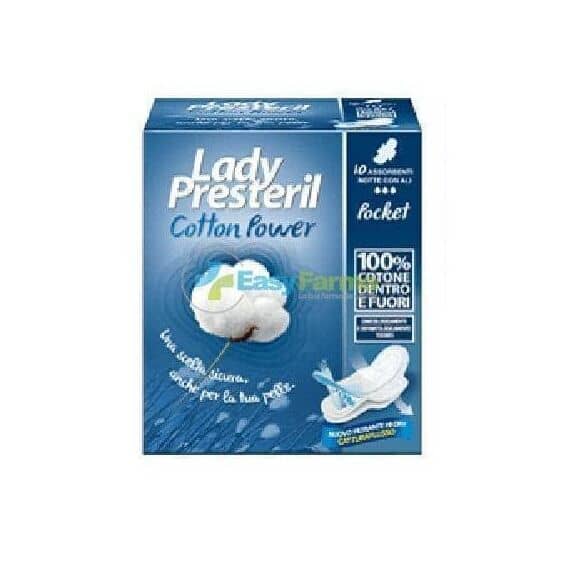 Lady Presteril 10 Assorbenti Notte con Ali Pocket Ipoallergenici | Acquista Online su Farmaclick