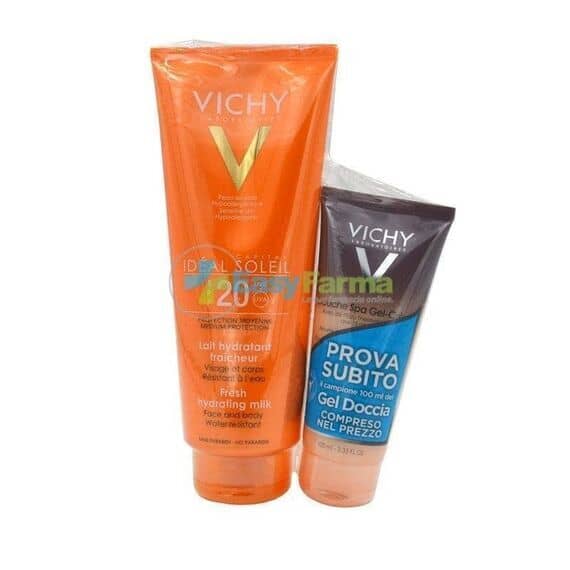 Vichy Ideal Soleil Latte Viso e Corpo Spf 20 300 Ml + Gel Crema Doccia Spa 100ml in Omaggio | Acquista Online su Farmaclick