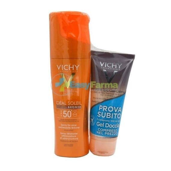 Vichy Ideal Soleil Bronze Spf 50 Spray Idratante 200 Ml + Gel Crema Doccia Spa 100ml in Omaggio | Acquista Online su Farmaclick