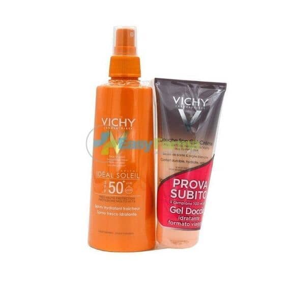 Vichy Ideal Soleil Spf 50 Latte Spray 200 Ml + Gel Crema Doccia Spa 100ml in Omaggio | Acquista Online su Farmaclick