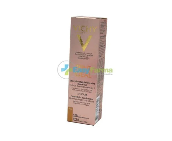 Vichy Teint Ideal Fluid Glow Foundation SPF 20 For Normal To Combination Skin 30 Ml 55 Bronze