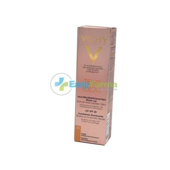 Vichy Teint Ideal Fondotinta Illuminante Fluido Spf 20 Pelle Normale e Mista 30 Ml 45 Honey | Acquista Online su Farmaclick