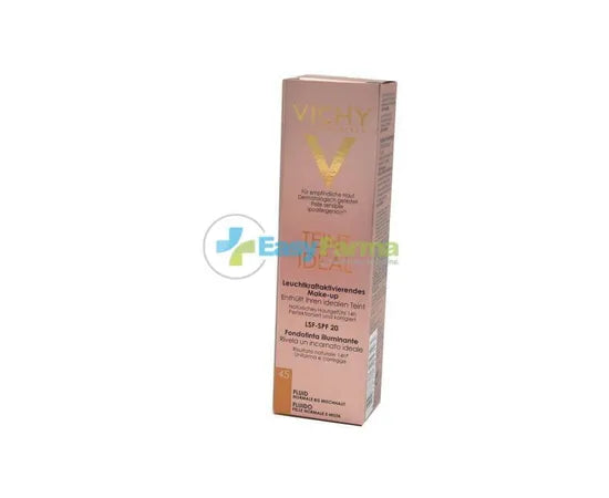 Vichy Teint Ideal Illuminierende Flüssig-Foundation LSF 20 Normale und Mischhaut 30 ml 45 Honey