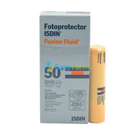 Isdin Fotoprotector Spf 50+ Fusion Fluid 50 Ml + Stick Labbra in Omaggio | Acquista Online su Farmaclick