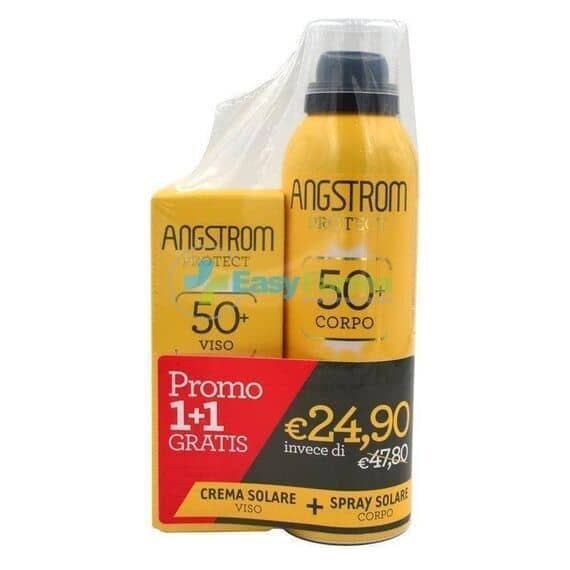 Angstrom Protect Hydraxol Spf 50+ Crema Solare Viso Ultra Idratante 50 Ml + Instadry Spray Solare Corpo Spf 50+ 150 Ml | Acquista Online su Farmaclick