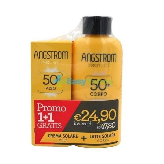 Angstrom Protect Hydraxol Spf 50+ Crema Solare Viso Ultra Idratante 50 Ml + Latte Solare Corpo Ultra Idratante 200 Ml | Acquista Online su Farmaclick
