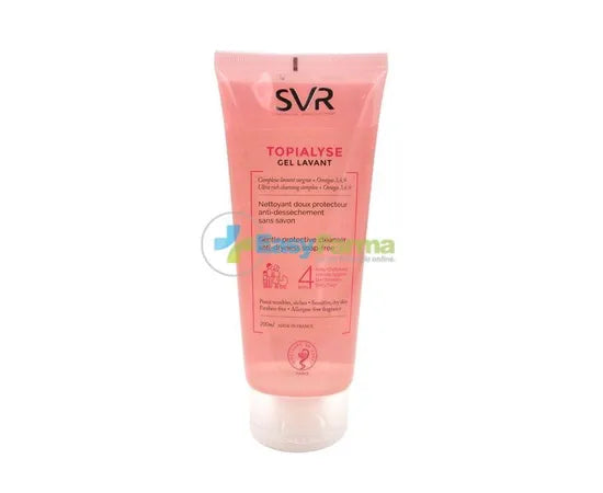 SVR Topialyse Gel Lavant Duschgel Sanfte Reinigungs- und Schutzwirkung gegen Trockenheit für empfindliche und trockene Haut 200 ml