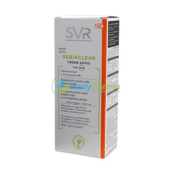 Svr Sebiaclear Crã¨me Spf 50+ Protezione Solare Alta Crema Opacizzante Anti Imperfezioni 50 Ml | Acquista Online su Farmaclick