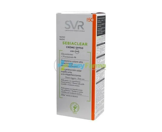 SVR Sebiaclear Creme LSF 50+ Sonnenschutz Hoher Anti-Unreinheiten Mattierende Creme 50 ml