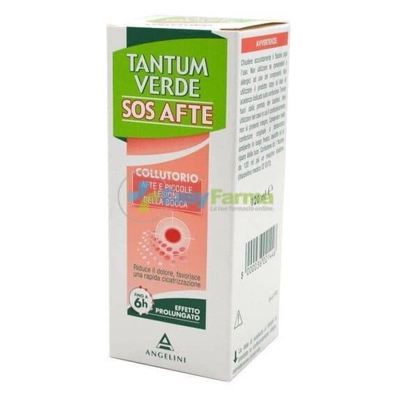 Tantum Verde Sos Afte Collutorio per Afte e Piccole Lesioni della Bocca 120 Ml | Acquista Online su Farmaclick