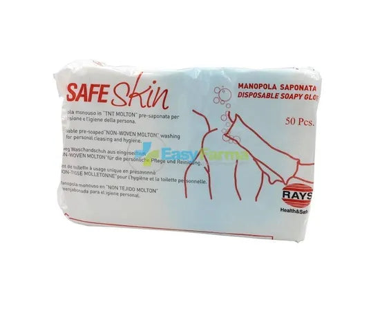 Rays Biosafe Skin Manopola Monouso Saponata 50 Pezzi