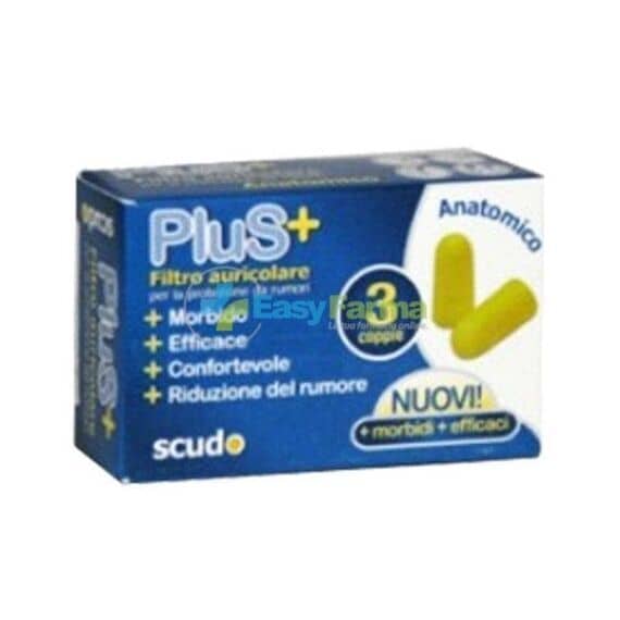 Scudo Earplug Plus Filtro Auricolare Anatomico 3 Coppie | Acquista Online su Farmaclick